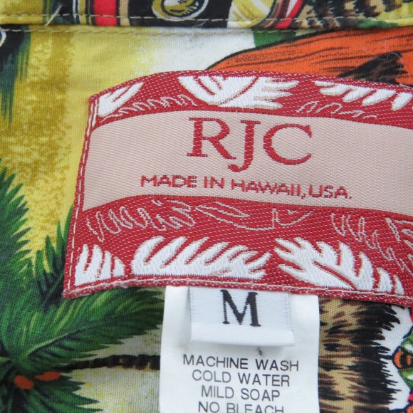 Retro Hawaiian Shirt - RJC - Surfboards and VW Beetles - Men's Medium - Picture 10 of 11